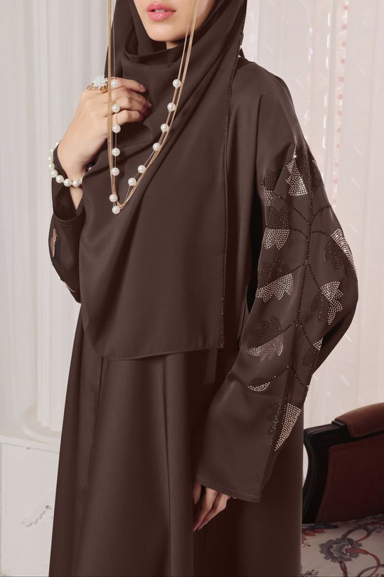 Brown Leaf Abaya