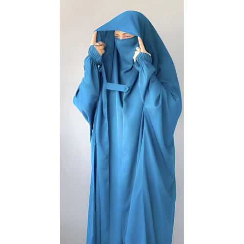 Saudi Jilbab (Teal Blue Shade)