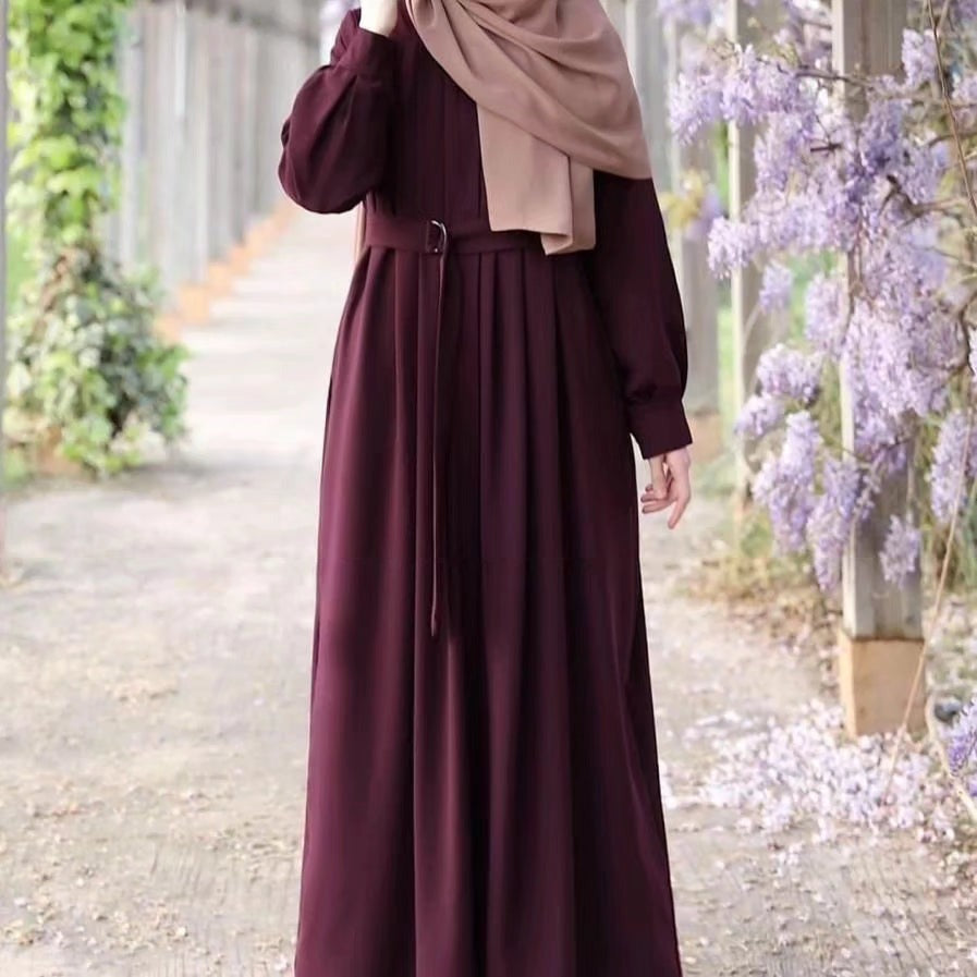 Girls' Black Abaya – Elegant Georgette Modest Dress
