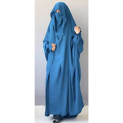 Saudi Jilbab (Teal Blue Shade)