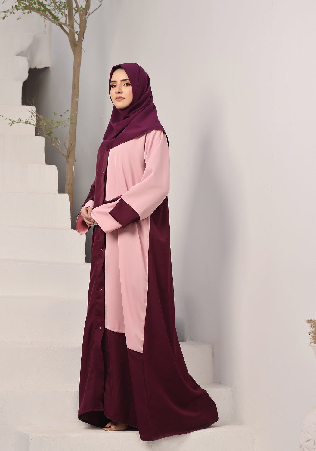 Purple Majesty and Pale Pink Abaya