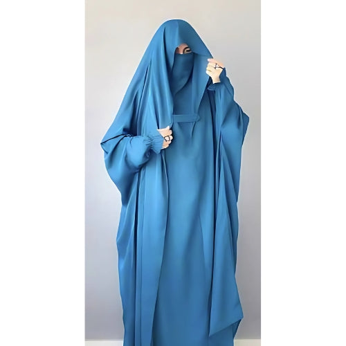 Saudi Jilbab (Teal Blue Shade)