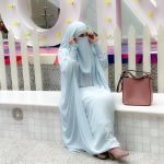 French jilbab with matching half veil