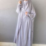 Saudi Jilbab (Silver Gray Shade)