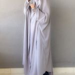 Saudi Jilbab (Silver Gray Shade)
