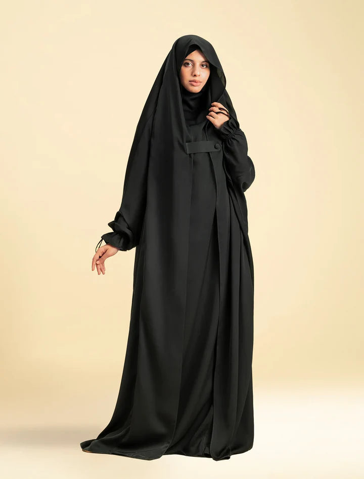 SAUDI JILBAB ( IMPORTED KOREAN NIDA) - BLACK
