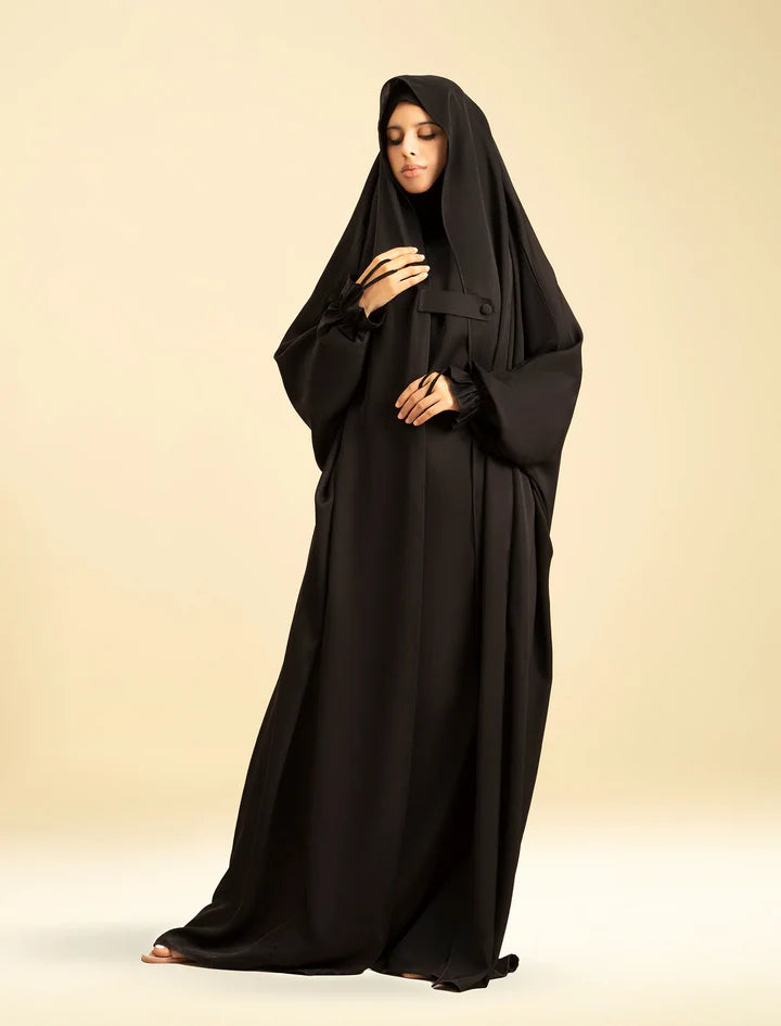 SAUDI JILBAB ( IMPORTED KOREAN NIDA) - BLACK