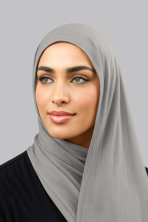 Modal Hijab in Charcoal Grey