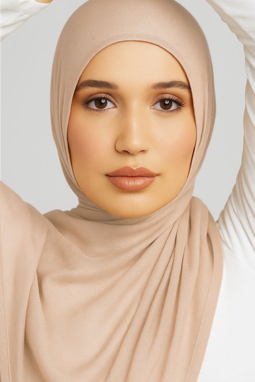 Modal Hijab in Wheat Brown
