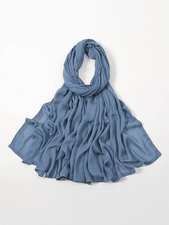 Modal Hijab in Ocean Depth Blue